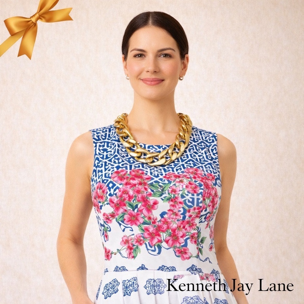 Kenneth Lane Gold Chain Chunky Necklace 20 Inches